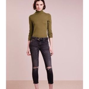 J Crew Thin Cotton Tissue Turtleneck Tee
